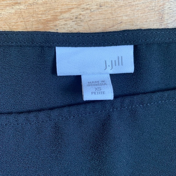 J. Jill black 3/4 sleeve blouse women’s size small - Picture 2 of 5